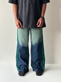 Gradient Stripe Baggy Denim