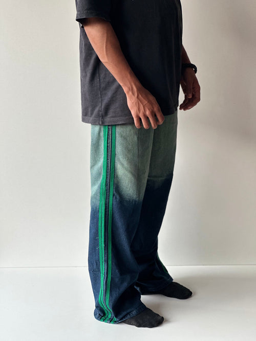 Gradient Stripe Baggy Denim