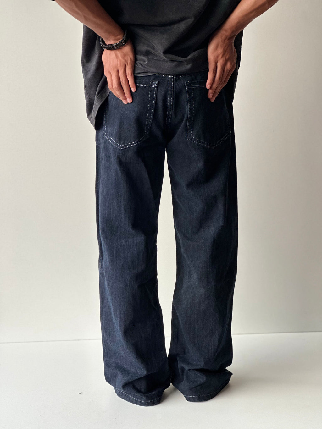 Midnight Shadow Fade Baggy Denim