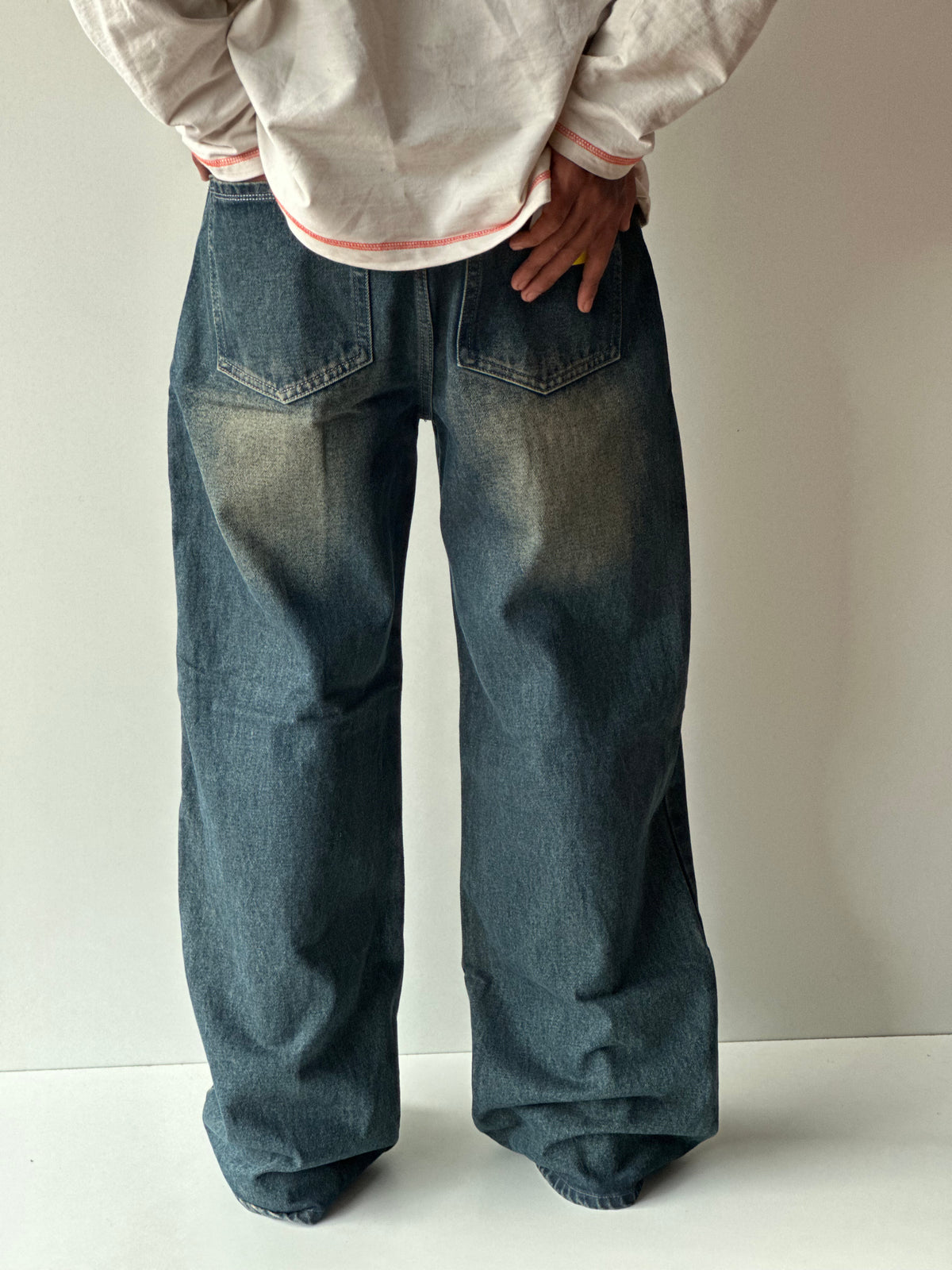 SPIELBERG Vintage Ripped Baggy Denim