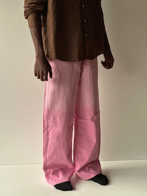 Blush Pink Baggy Denim