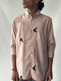 Blush Pink Abstract Embroidered Shirt