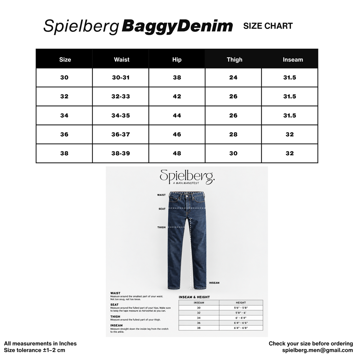 Gradient Stripe Baggy Denim
